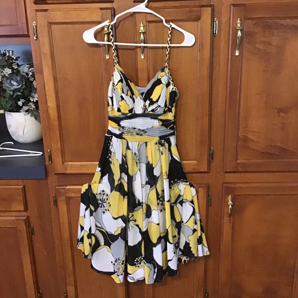 Ombré Black & Yellow w/ Grey Undertone Sundress